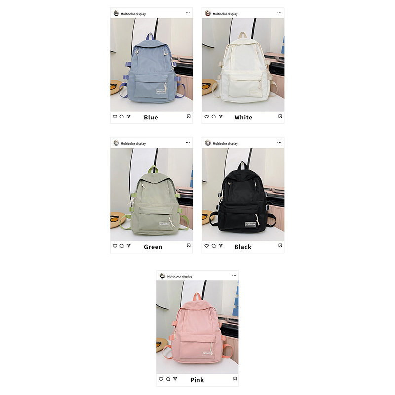 Schoolbag Korean Version College Students Cute New Junior High School Students Large Capacity Simple Versatile Backpack Ins Backpack
